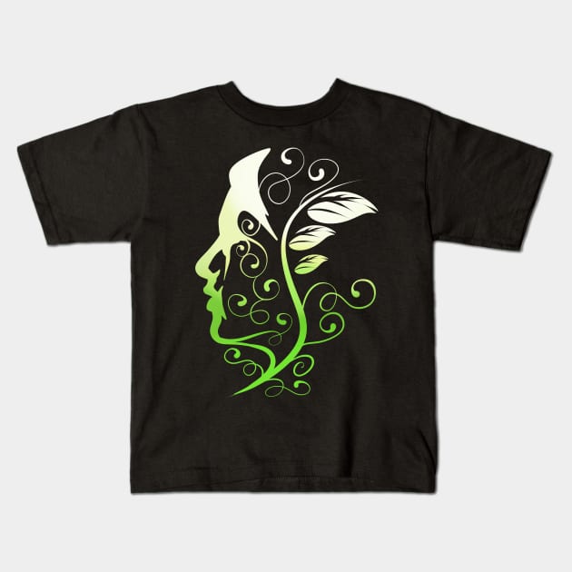 Vegan Inside My Head. Green Mind, Go Vegan Kids T-Shirt by SinBle